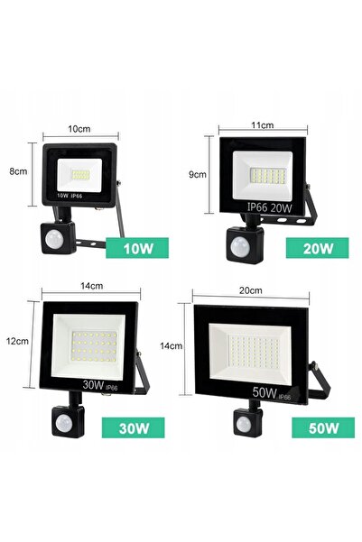 Azaris Lampă de proiector LED de 20W cu senzor de mișcare premium