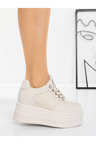 Pantoful Pantofi Sport Dama cu Platforma 5SJN3 Bej