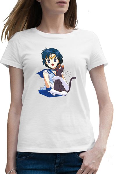 OEM Tricou femei Sailor Moon Mercur Luna Happy Vibe