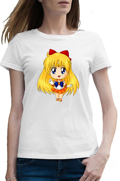OEM Tricou femei Sailor Moon Venus Ochi Albastri Chibi