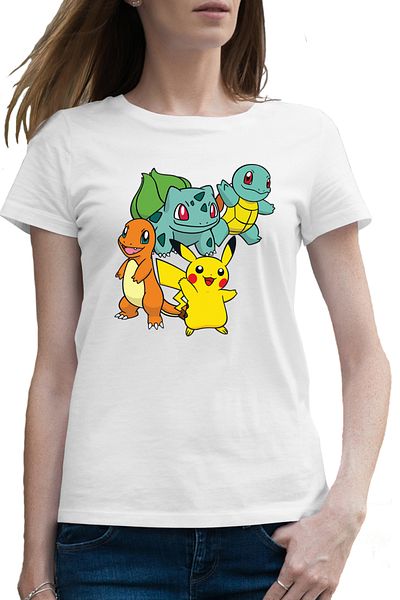 OEM Tricou femei Pokemon Go Cards Pikachu Bulbasaur