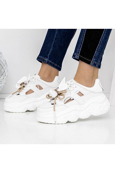 mei Women's Sports Shoes 3WL76 White