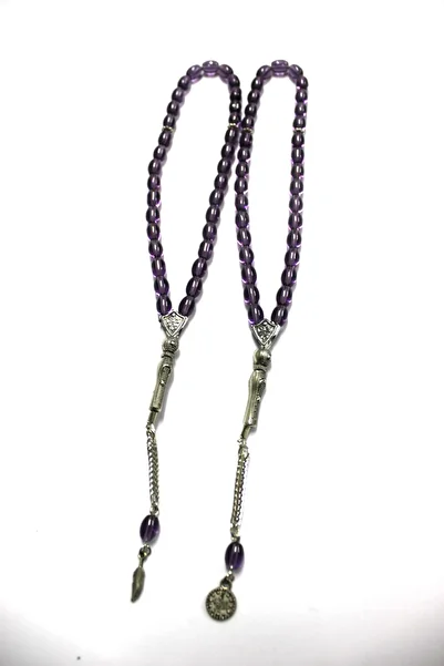 Lio20 Onyx Stone 2-Piece Glass Prayer Beads Set - Gift Accessory & Bujiteri & Purple