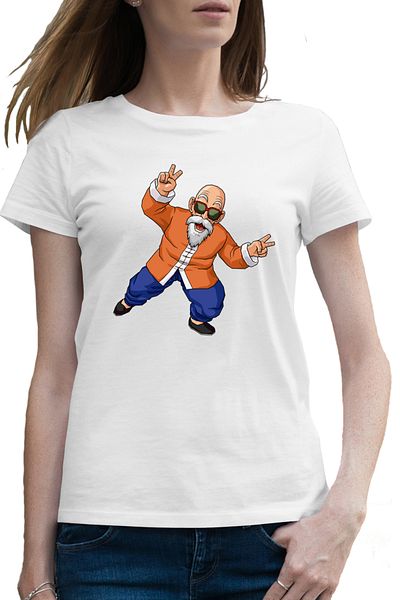 OEM Tricou femei Dragonball Z Master Roshi Bunic Bunel Mos Anime
