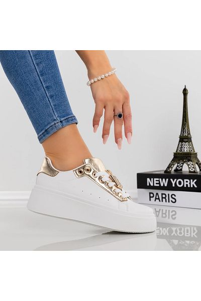 Givana Women's Platform Sneakers YH23 Gold