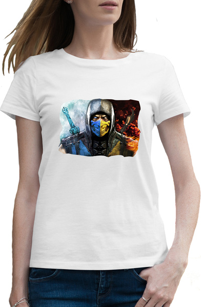 OEM Tricou femei Mortal Kombat Twin Swords Scorpion Action