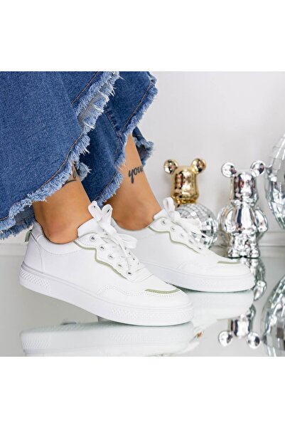 FASHION Γυναικεία Αθλητικά Παπούτσια 963 Λευκό-Πράσινο