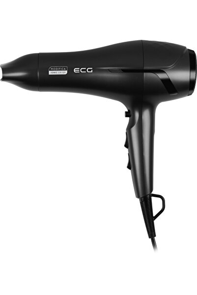 ECG Modifica Nera Grande+ ionization hair dryer, 2200 W, 2 speeds, 3 temperature levels, diffuser