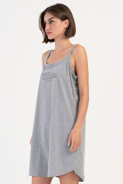 VİENETTA Cotton Women's Plus Size Rope Strap Nightgown, 407054