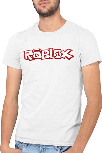 OEM Men's T-shirt Roblox Logo Open World Multiplayer