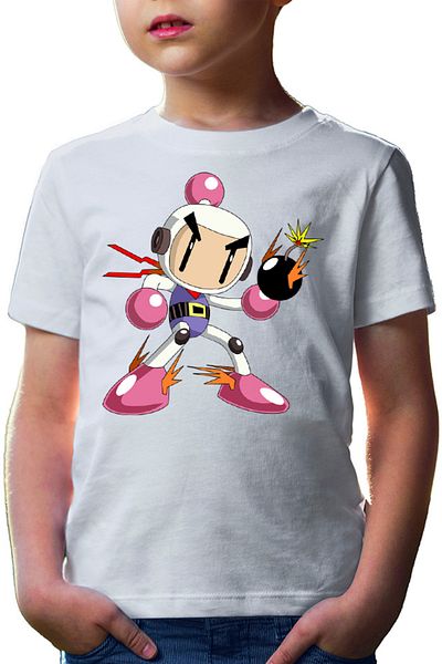 OEM Bomberman Anime Manga Adaptation Bomb Game Arcade Kids T-shirt