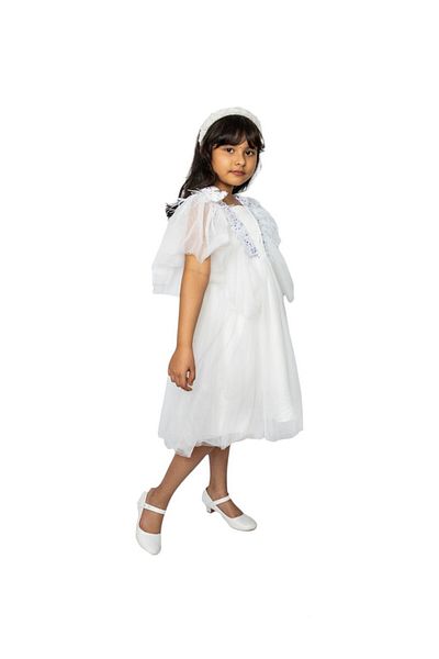 ddaniela Dragonfly dress with sequins Pure white