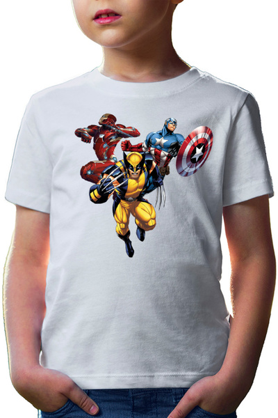 OEM Tricou copii Wolverine Captain America Ironman Superheroes