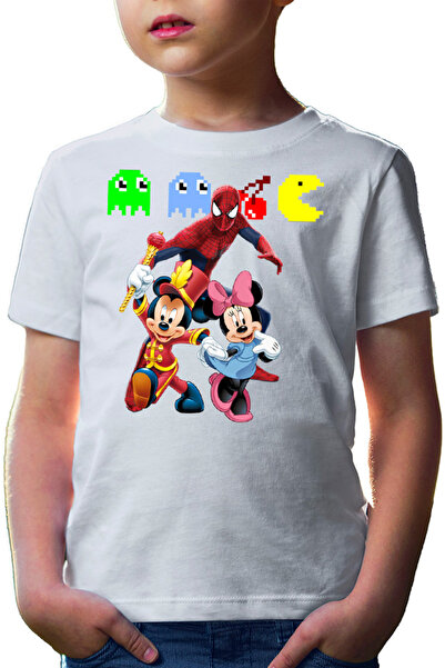 OEM Tricou copii Spiderman Mickey Mouse Daisy Pacman Emotes