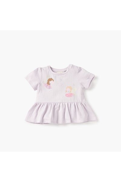 Juniors Fairy Print Top with Short Sleeves - Set of 2