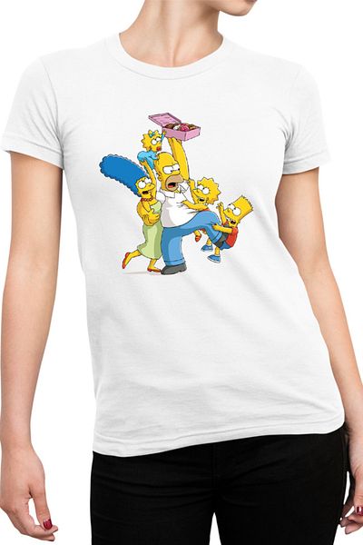 OEM Tricou Femei The Simpsons Donut Lovers Kids Funny Life Mother