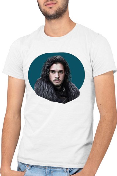 OEM Tricou barbati Game of Thrones Jon Snow Lord Powerful Reign