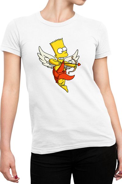 OEM Tricou Femei The Simpsons Cupidon Love Frame Animation