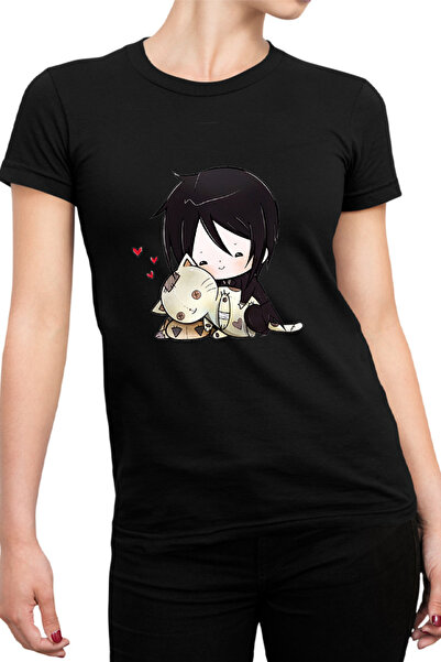 OEM Tricou Femei Black Butler Sebastian Demon Love Cats