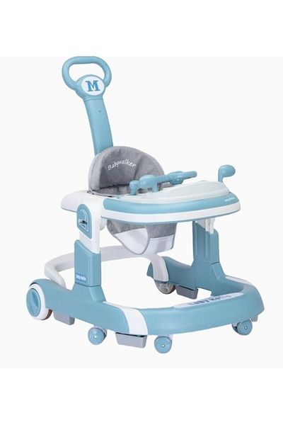 Little Mom Premergator 3 in 1 pentru copii, Little Mom, pliabil, cu maner parental, cu panou muzical detasabil,