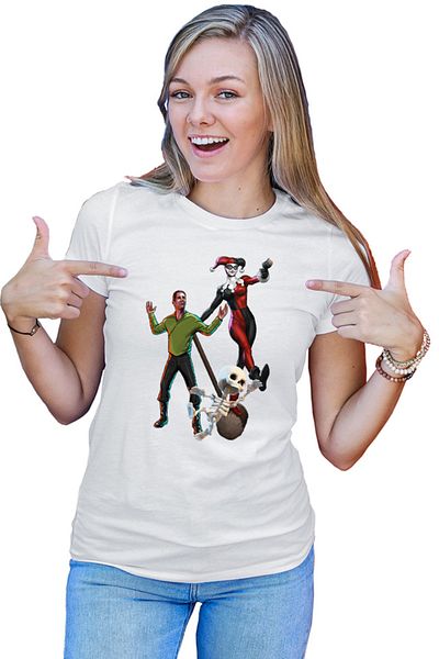 OEM Tricou Femei Star Trek Joker Woman Skeleton Clash Royale Scared Balance