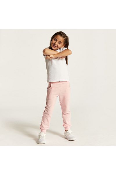 Juniors Solid Polo T-shirt with Scalloped Detail and Short Sleeves