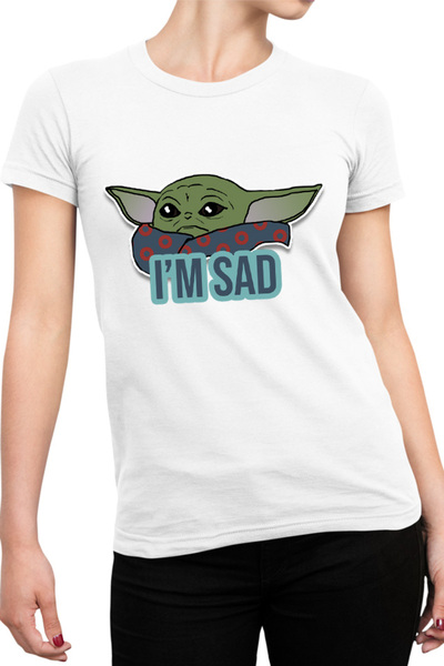 OEM Tricou Femei Baby Yoda Sad Cry Star Wars