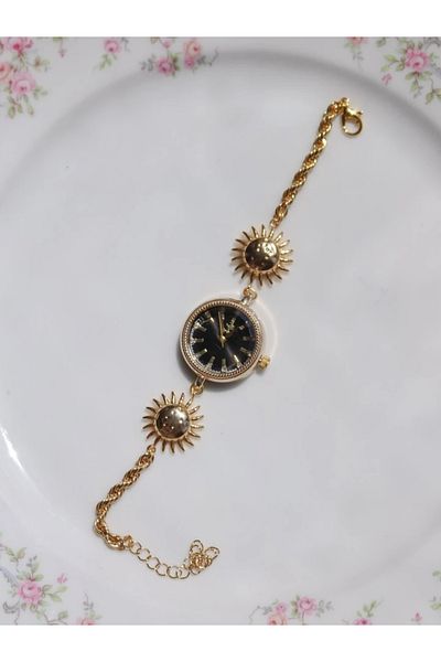 Reorah Collection Golden Sun Clock