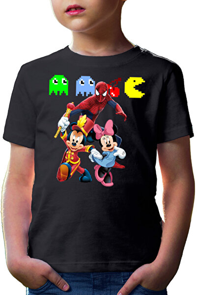 OEM Tricou copii Spiderman Mickey Mouse Daisy Pacman Emotes