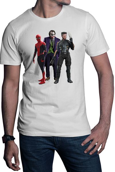 OEM Tricou barbati Spiderman Wolverine Joker Marvel DC American Comics