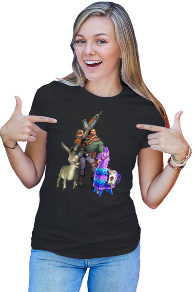 OEM Tricou Femei Fortnite Goat Donkey Animals Hunting