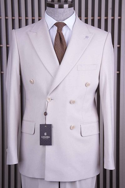 CASABA Men's Double Breasted Suit 7401