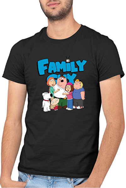 OEM Tricou barbati Ομαδική φωτογραφία Family Guy Τηλεοπτική εκπομπή Dog Crazy