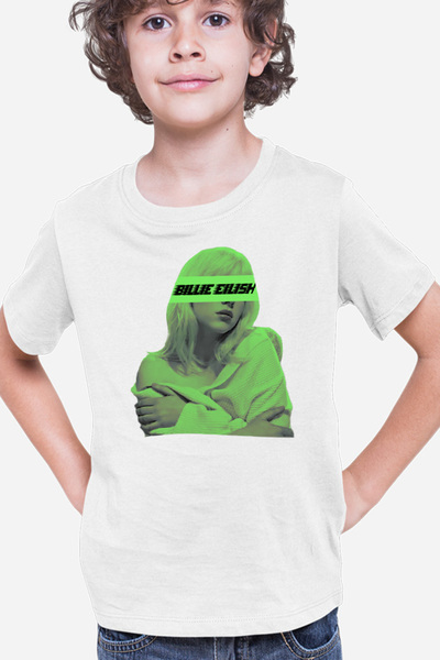 OEM Tricou copii Billie Eilish Logo Green Brand Musician