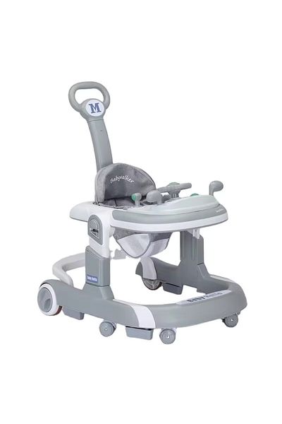 Little Mom Premergator 3 in 1 pentru copii, Little Mom, pliabil, cu maner parental, cu panou muzical detasabil,