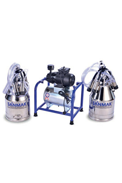 sanmak Yarı Sabit Çift Güğüm Çift Sağım Süt Sağma Makinası (Paslanmaz)