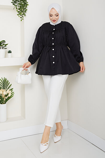 Pamuk Butik Women's Drawstring Tie Detailed Shirt