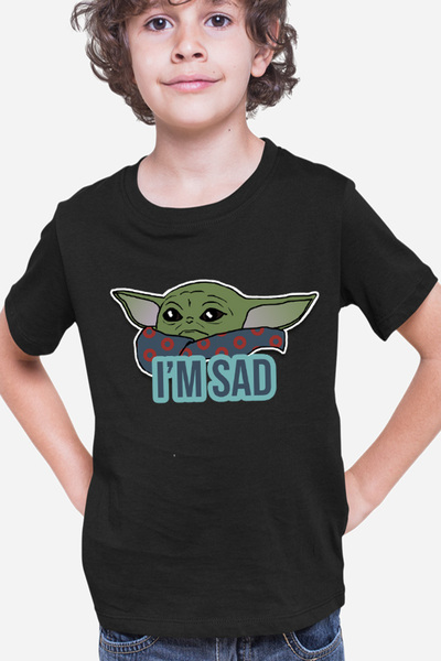 OEM Tricou copii Baby Yoda Sad Cry Star Wars