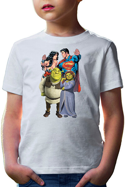 OEM Tricou copii Shrek Princess Fiona Ogre Medieval Superman Wonderwoman