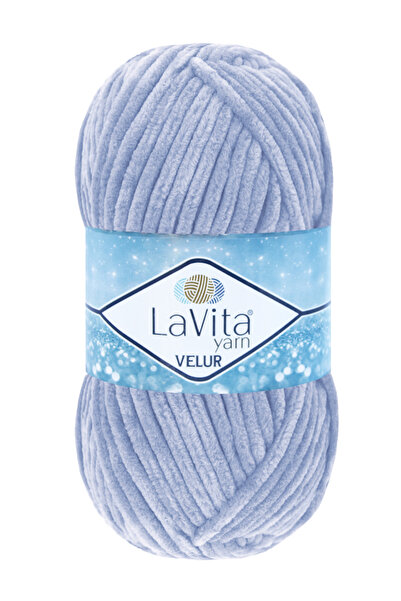 LaVita Yarn Fir de tricotat manual din catifea Velur 100% poliester 100gr (50...