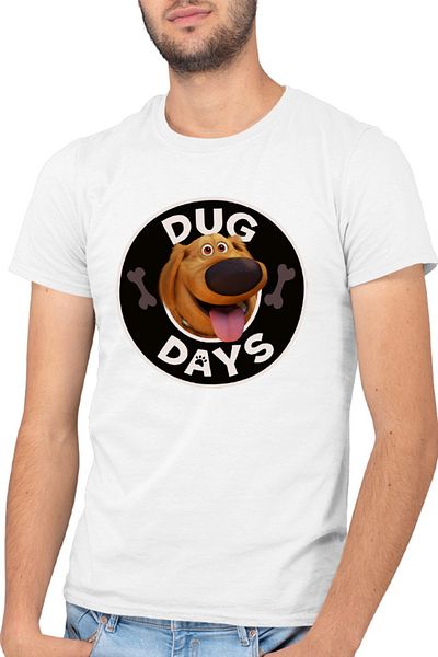 OEM Men's T-shirt Dug Days Dog Animated Movie Disney Pixar Kids
