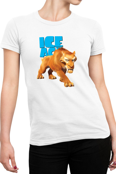 OEM Tricou Femei Ice Age Logo Lion Antic Animal Fluffy Huge