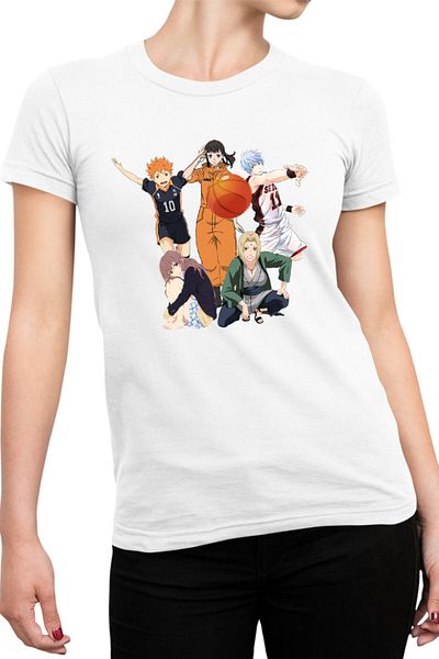 OEM Tricou Femei Fire Force Maki Naruto Haikyuu Hinata Kuroko