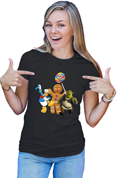 OEM Tricou Femei Shrek Dance Happy Cookie Sweet Donald Duck