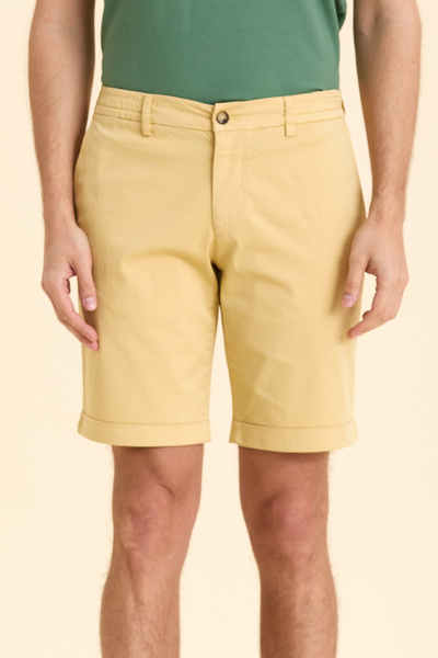 SMILE Tedroy Yellow Cotton Bermuda Shorts
