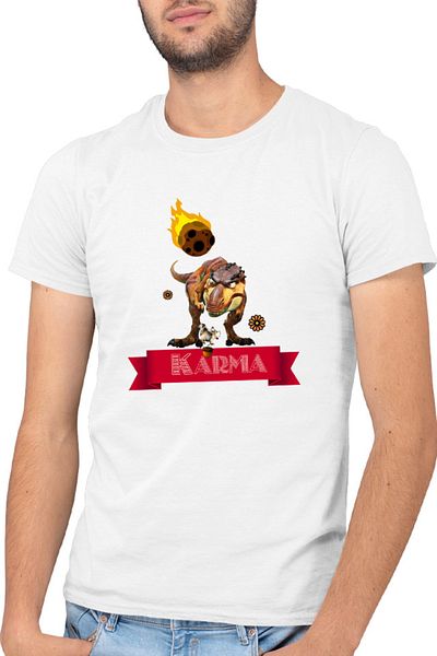 OEM Men's T-shirt Ice Age Karma Apocalypse Flowers Squirrel