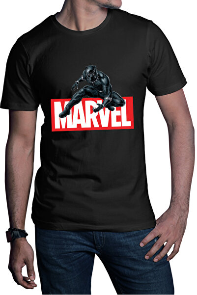 OEM Tricou barbati Black Panter Marvel Logo Feline Superhero