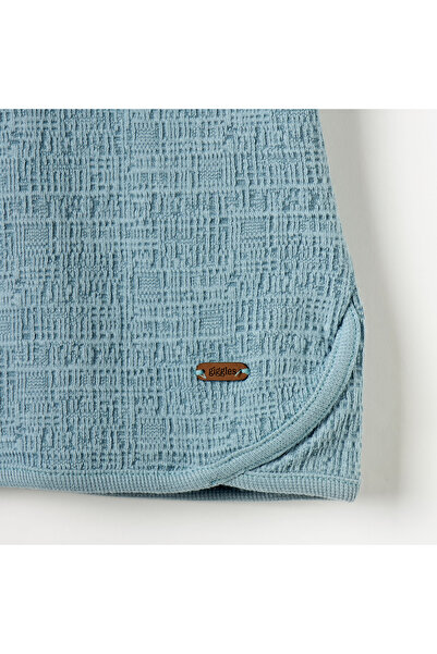 giggles Textured Henley Neck T-shirt with Short Sleeves