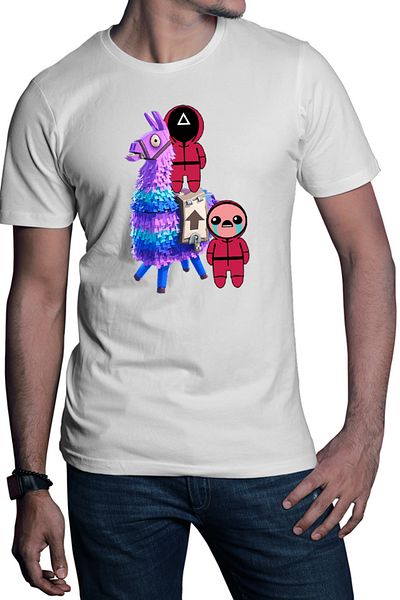 OEM Men's T-shirt Squid Game Fortnite Piniatta Issac Crying Multiplayer