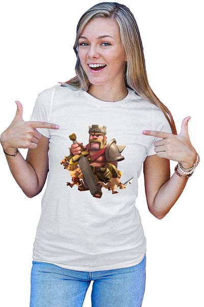 OEM Tricou Femei Clash of Clans Gameplay Rotation Heroes Special Abilities